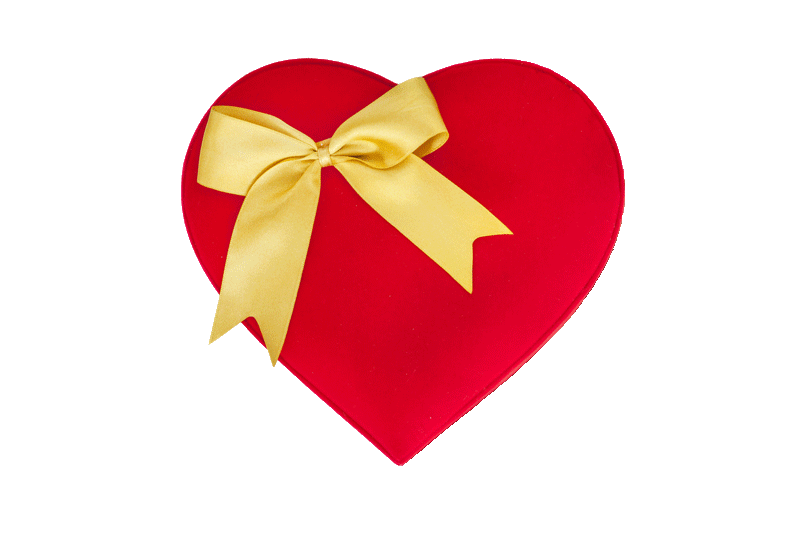 heart-shaped box of chocolates