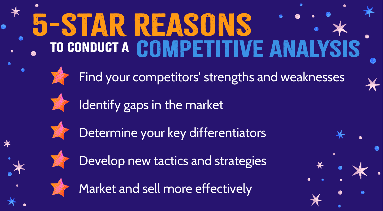 5-Star Reasons to conduct a competitive analysis